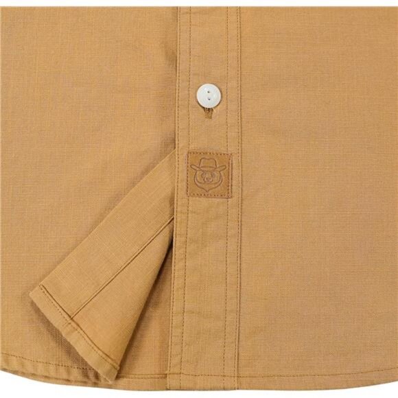 Chambray Shirt Men Long Sleeve Cotton Work Shirts with 2 Pockets - Picture 4 of 6